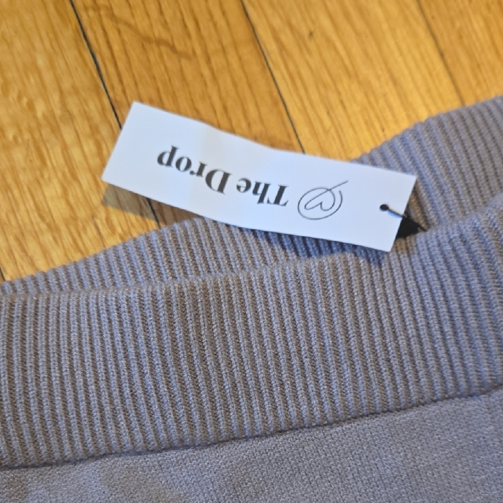 Nwt THE DROP knit Wide Leg Cropped Pants Size Medium - Picture 2 of 5